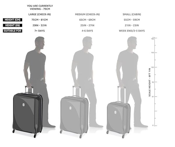 American Tourister Liftoff 79 CM Large Check-in Polypropylene (PP) Hard 8 Wheels Spinner Luggage/Suitcase/Trolley Bag for Travel (Sea Blue) - Image 3