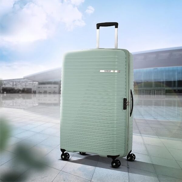 American Tourister Liftoff 79 CM Large Check-in Polypropylene (PP) Hard 8 Wheels Spinner Luggage/Suitcase/Trolley Bag for Travel (Sea Blue) - Image 5